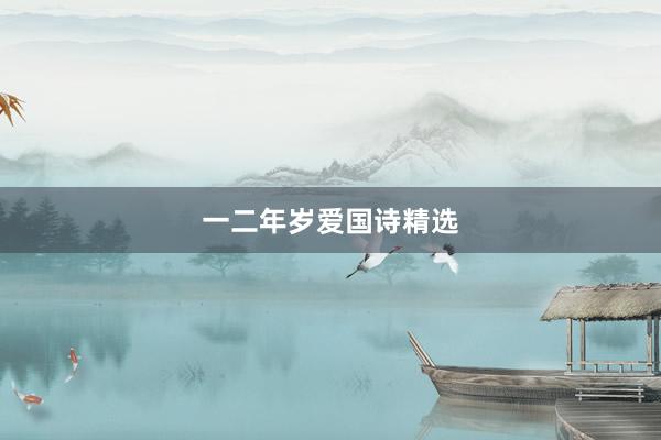 一二年岁爱国诗精选